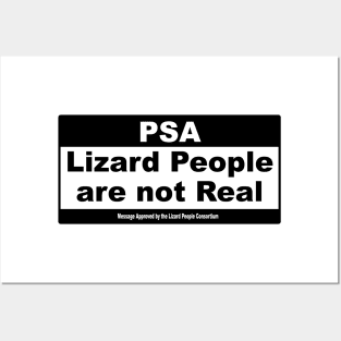 PSA Lizard People Posters and Art